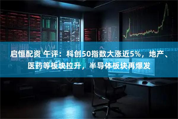 启恒配资 午评：科创50指数大涨近5%，地产、医药等板块拉升，半导体板块再爆发